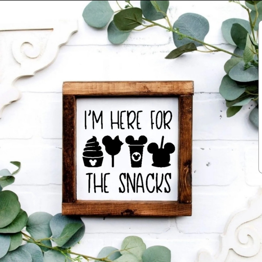 Snacks wood sign